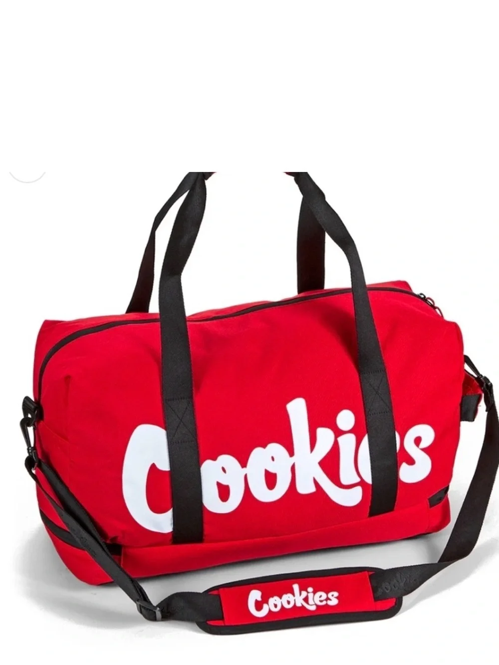 Cookies Smell Proof Red Canvas Duffel Bag NWT